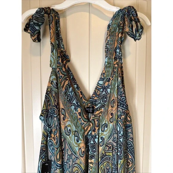 Corte Hindu 100% Silk Harem Jumpsuit Free Size NWT Festival Resort Summer (read) - Picture 2 of 12